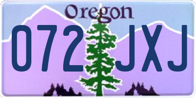 OR license plate 072JXJ