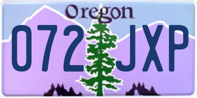 OR license plate 072JXP