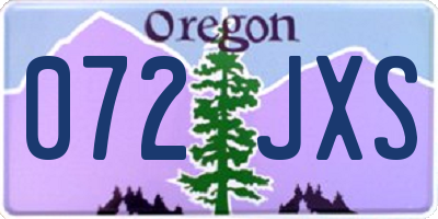 OR license plate 072JXS