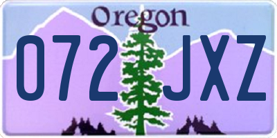 OR license plate 072JXZ