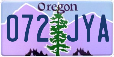 OR license plate 072JYA