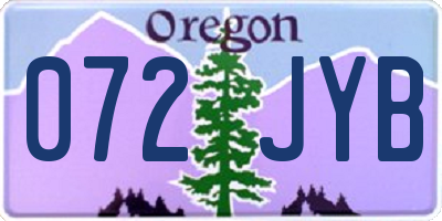 OR license plate 072JYB