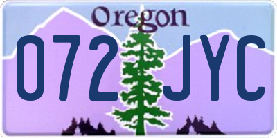 OR license plate 072JYC
