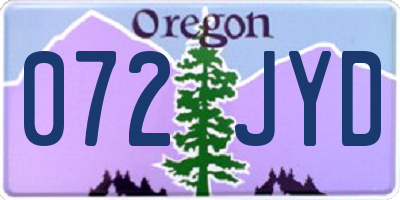 OR license plate 072JYD