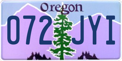 OR license plate 072JYI