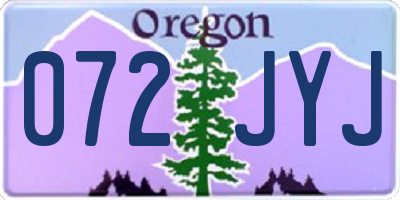 OR license plate 072JYJ