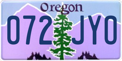 OR license plate 072JYO