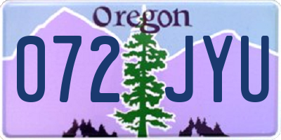 OR license plate 072JYU