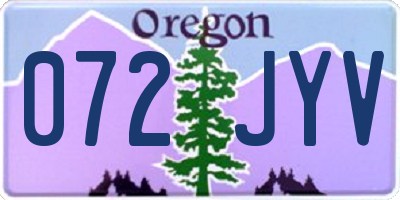 OR license plate 072JYV