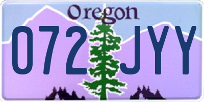 OR license plate 072JYY