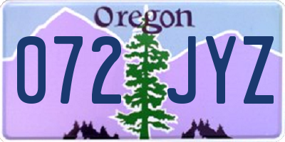 OR license plate 072JYZ