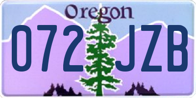 OR license plate 072JZB