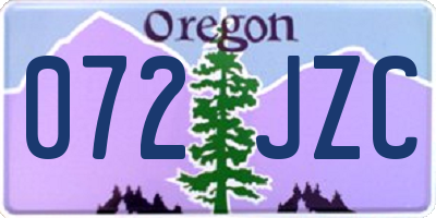 OR license plate 072JZC
