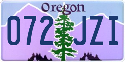 OR license plate 072JZI