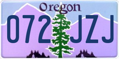 OR license plate 072JZJ