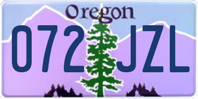 OR license plate 072JZL