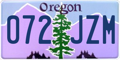OR license plate 072JZM