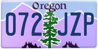 OR license plate 072JZP