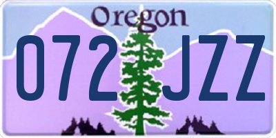 OR license plate 072JZZ