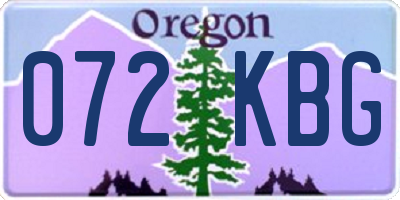 OR license plate 072KBG