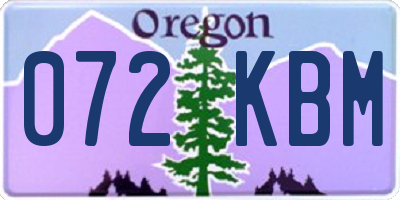 OR license plate 072KBM