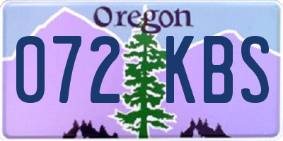 OR license plate 072KBS