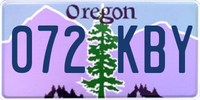 OR license plate 072KBY