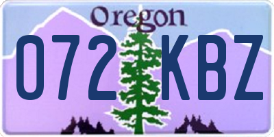 OR license plate 072KBZ