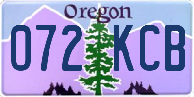 OR license plate 072KCB