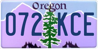 OR license plate 072KCE