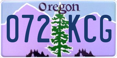 OR license plate 072KCG