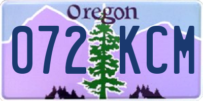 OR license plate 072KCM