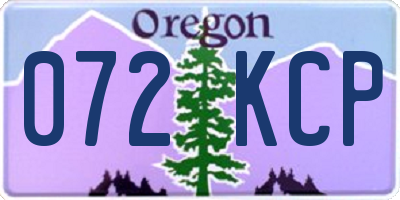 OR license plate 072KCP