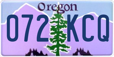 OR license plate 072KCQ