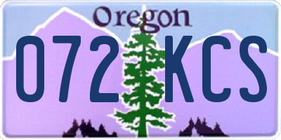OR license plate 072KCS