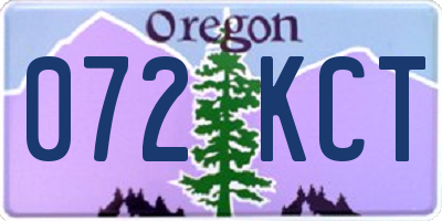 OR license plate 072KCT