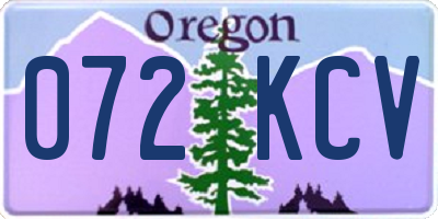 OR license plate 072KCV