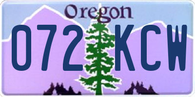 OR license plate 072KCW