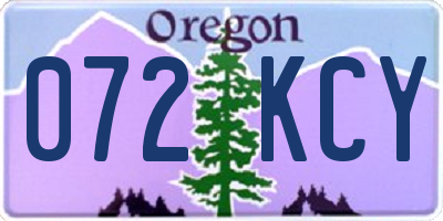 OR license plate 072KCY