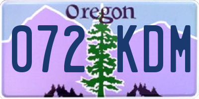 OR license plate 072KDM