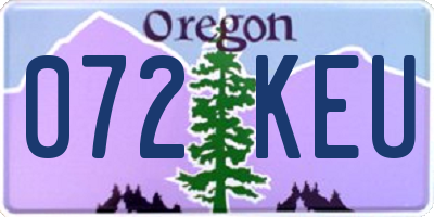 OR license plate 072KEU