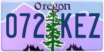 OR license plate 072KEZ