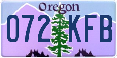 OR license plate 072KFB