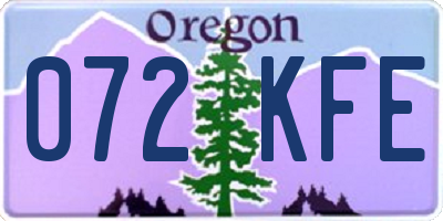 OR license plate 072KFE