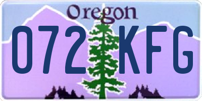 OR license plate 072KFG