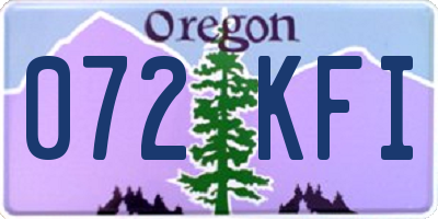 OR license plate 072KFI