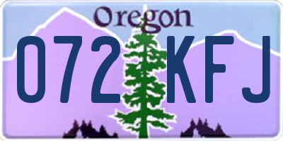 OR license plate 072KFJ