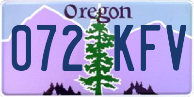 OR license plate 072KFV