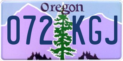 OR license plate 072KGJ