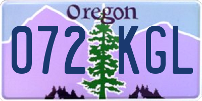 OR license plate 072KGL